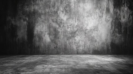 Poster - Grunge textured background with faded gray tones and uneven surfaces ideal for use as a minimalist backdrop Copy Space