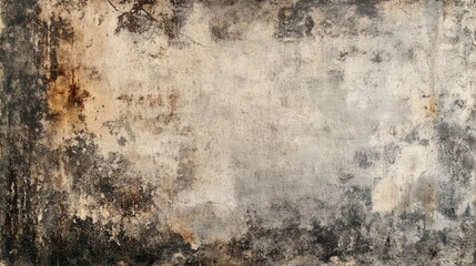 Poster - Grunge texture background with peeling paint and stains in neutral tones Copy Space for design elements