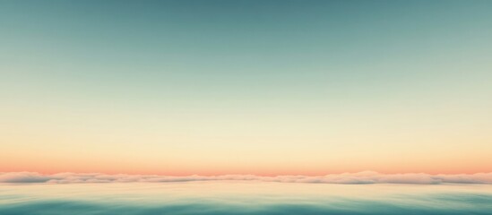 Poster - Seascape at Sunrise with Soft Pastel Colors and Copy Space for Text