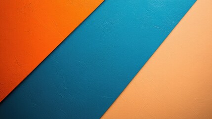 Aufkleber - Colorful diagonal textured background with orange, turquoise, and peach leather surfaces, featuring ample copy space for design use.