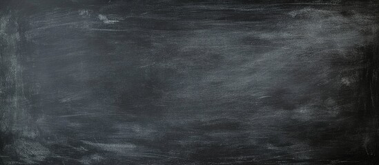 Poster - Textured black chalkboard surface with visible chalk marks and smudges, suitable for educational or creative purposes, Copy Space.