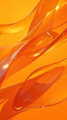 Canvas Print - Abstract Orange Liquid Flowing Dynamic Design