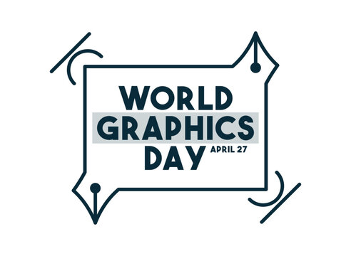 Vector Illustration of World Graphics Day. April 27. Flat design vector. White background. Poster, banner, card, background.