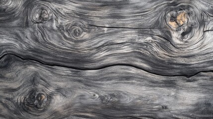 Poster - Textured weathered wood surface with gray tones and natural patterns suitable for background use Copy Space