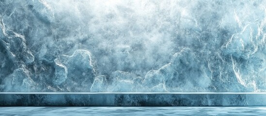Aufkleber - Abstract textured background with icy blue tones and smooth surface ideal for product display and Copy Space