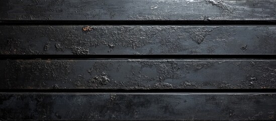 Poster - Dark textured wooden planks background with grunge elements and Copy Space for text placement