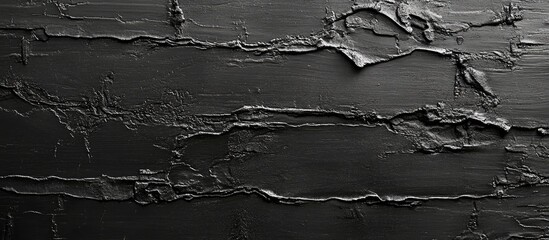 Poster - Textured dark gray surface with thick paint layers and visible brush strokes, suitable for background and design purposes, Copy Space.