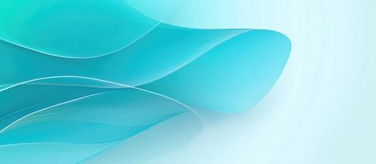 Poster - Abstract light blue wavy background with soft gradients and copy space for text placement