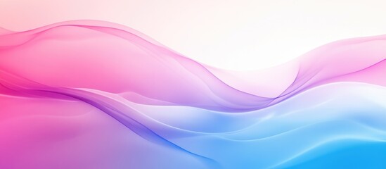 Poster - Colorful Abstract Wave Background with Soft Fluid Shapes and Smooth Gradients Copy Space