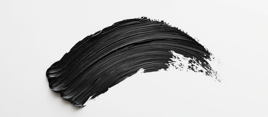 Poster - black paint smear on a white background with texture detail and ample copy space for text placement.