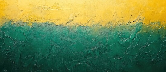Poster - Colorful abstract texture with yellow and green tones featuring distinct brush strokes and a smooth gradient Copy Space