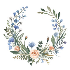 Wall Mural - wreath of flowers