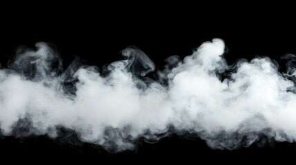 Aufkleber - White smoke wisps on a dark background creating an abstract illusion for artistic and creative design purposes