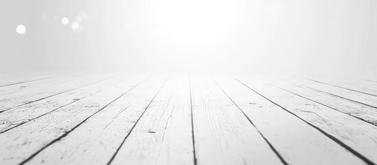 Aufkleber - Bright White Wooden Floor Texture with Soft Light Background and Ample Empty Space for Text in a Minimalist Style