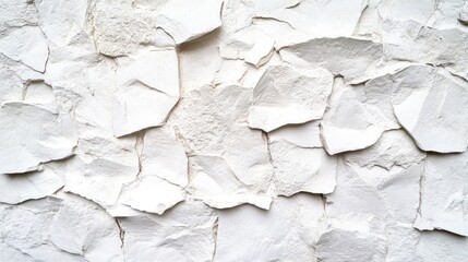 Aufkleber - Textured White Wall Surface with Distinct Layers and Depth, Isolated on Bright White Background, Ideal for Backgrounds and Design Elements