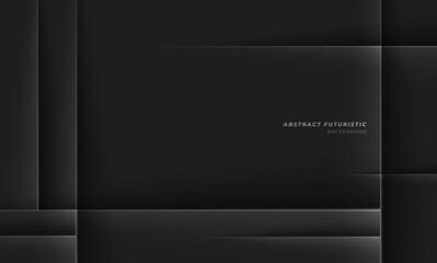 Wall Mural - black abstract vector background. futuristic technology style. vector illustration.