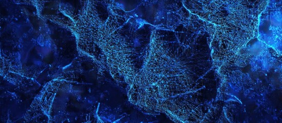 Abstract Blue Network: A Digital Universe