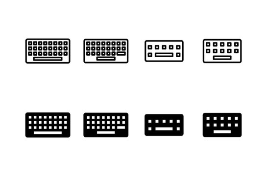 Keyboard icon vector isolated on white background. keyboard vector symbol