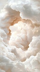 Poster - Imaginative dreamlike abstraction cloudy atmosphere digital art surreal environment aerial view textured visuals