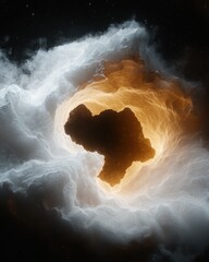 Poster - Surreal cosmic art exploration outer space digital artwork ethereal environment abstract viewpoint dreamlike textures