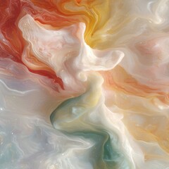 Poster - Whimsical dreamlike abstraction background art otherworldly textures soft color blends ethereal environment artistic viewpoint
