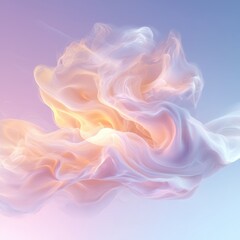 Poster - Dreamlike abstract art ethereal clouds digital soft textures serene atmosphere artistic inspiration