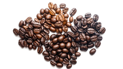 Poster - Variety of Coffee Beans on Clear Background Generative AI