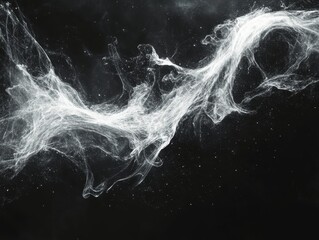 Poster - White energy swirl on dark background.