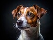 © Caitlin - Low Light Jack Russell Terrier Studio Photography: Side Profile, Canine Portrait