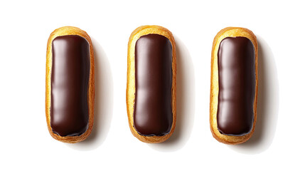 Poster - Chocolate Eclairs on a Neutral Background Generative AI