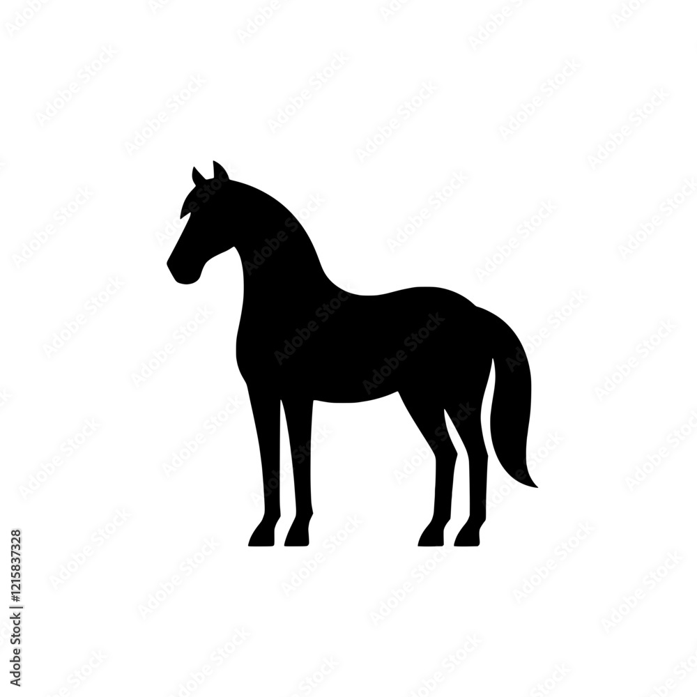 Horse Silhouette: A simple yet powerful silhouette of a horse
