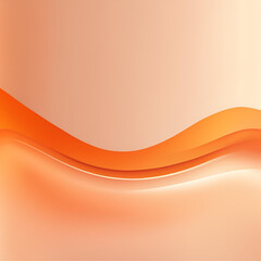 Poster - A soft, flowing orange wave pattern on a smooth background, creating a modern and fluid design. Perfect for minimalistic, dynamic, or energetic themes.