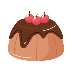 Wall Mural - Chocolate cupcake icon