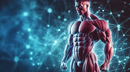Wall Mural - steroid cycle chart visualized as an evolving muscle mass timeline