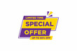 © muh - Special offer banner. sale banner vector template. Special Discount marketing poster design for web and Social. Vector Illustration.