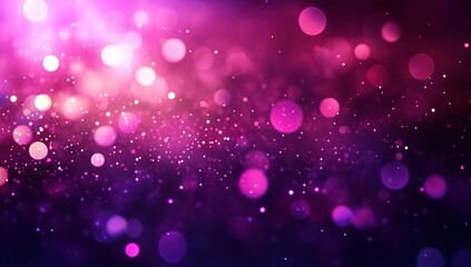 Poster - Abstract pink purple bokeh background with glowing lights and sparkles.