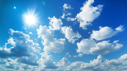 Wall Mural - sky landscape. blue sky with white cloud background. white cloud with blue sky background