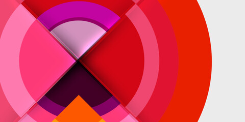 Aufkleber - Target circle geometric abstract shapes. Vector Illustration For Wallpaper, Banner, Background, Card, Book Illustration, landing page