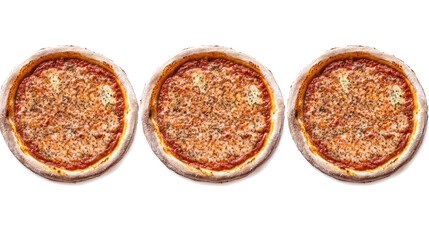 Poster - margherita pizzas on transparent background generative ai