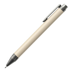 Aufkleber - Mechanical pencil in soft clay-rendered style with simple lines, calming tones, and ergonomic design isolated on white background, not touching the edges.