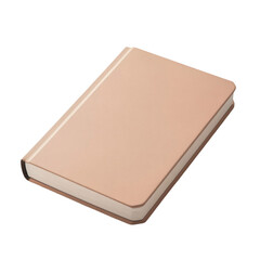 Poster - Clay-modeled notebook featuring rounded edges, soft hues, and a minimal design aesthetic. Isolated on a white background, not touching any edges.