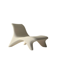 Poster - Clay-rendered study chair with clean edges, calming hues, and a sleek modern design. Positioned on a white backdrop with clear spacing.