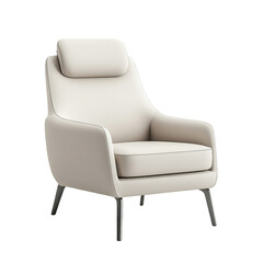 Poster - Clay-rendered study chair with clean edges, calming hues, and a sleek modern design. Positioned on a white backdrop with clear spacing.