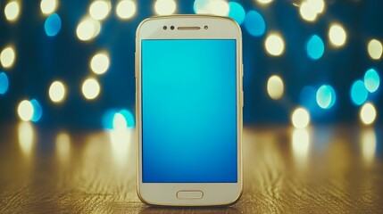 Poster - Smartphone Display Lights Festive Background