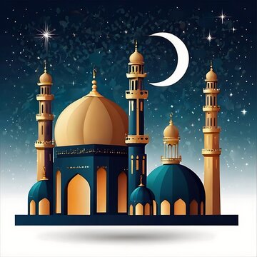 mosque at night