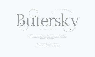 Poster - butersky typography beauty fashion elegant minimalist serif italic fonts decorative wedding vintage 