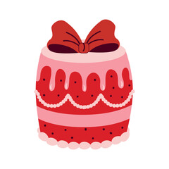 Poster - Ribbon decorated birthday cake