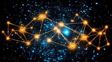 Poster - Stellar Network Nodes and Connections in Space