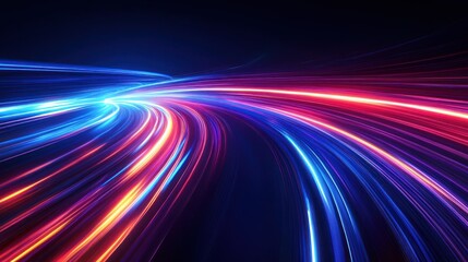 Poster - Abstract Light Trails: A Symphony of Speed and Color