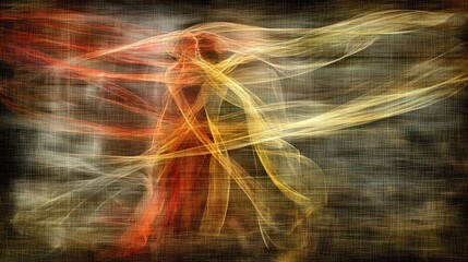 Poster - Dynamic dance performance urban setting abstract art vibrant colors close-up expression of movement